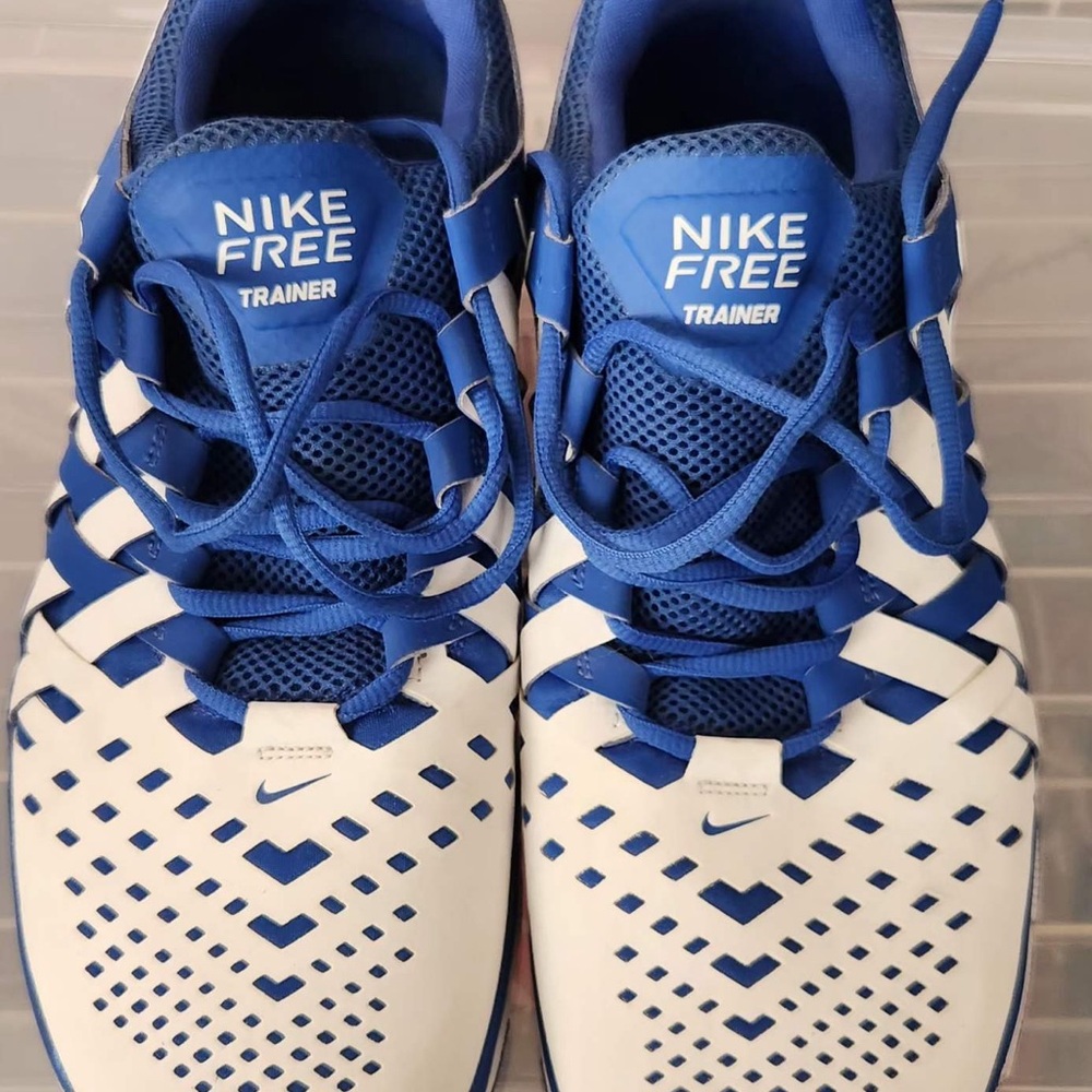 Nike Free Trainer Royal Blue and White Shoes